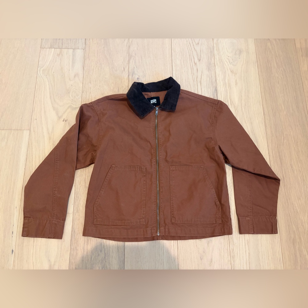 Brown Jacket with Black Collar